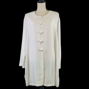 Venezia Vitale White Tunic Blouse – 100% Rayon SIZE 14-16